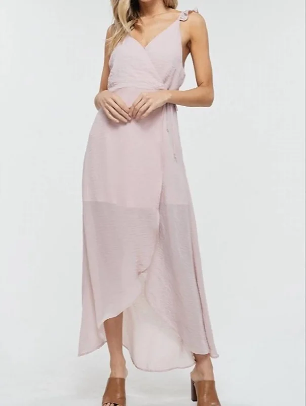 Clothes For Woman Samantha Surplice Maxi Dress In Mauve