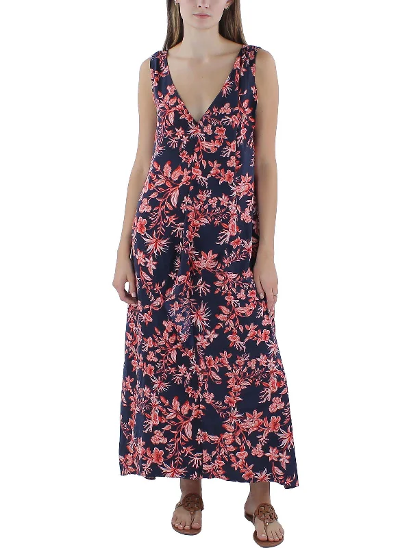 Luxury Women's Fashion Womens Floral Print Ruffled Maxi Dress
