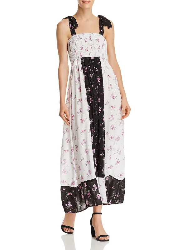 Timeless Women's Garments Womens Floral Rouched Maxi Dress