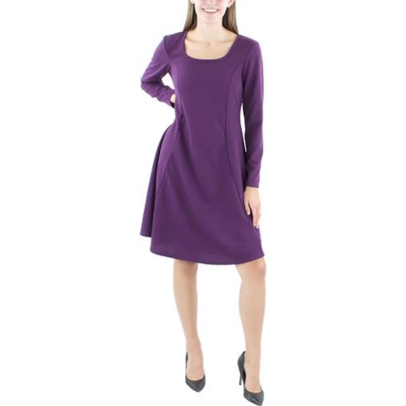 Women's Vacation Clothes Plus Womens Fit & Flare Long Sleeve Fit & Flare Dress