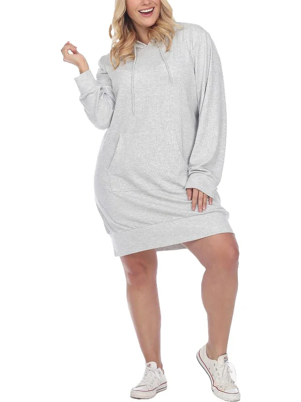 Women's Vintage Clothes Plus Womens Hoodie Short Sweatshirt Dress
