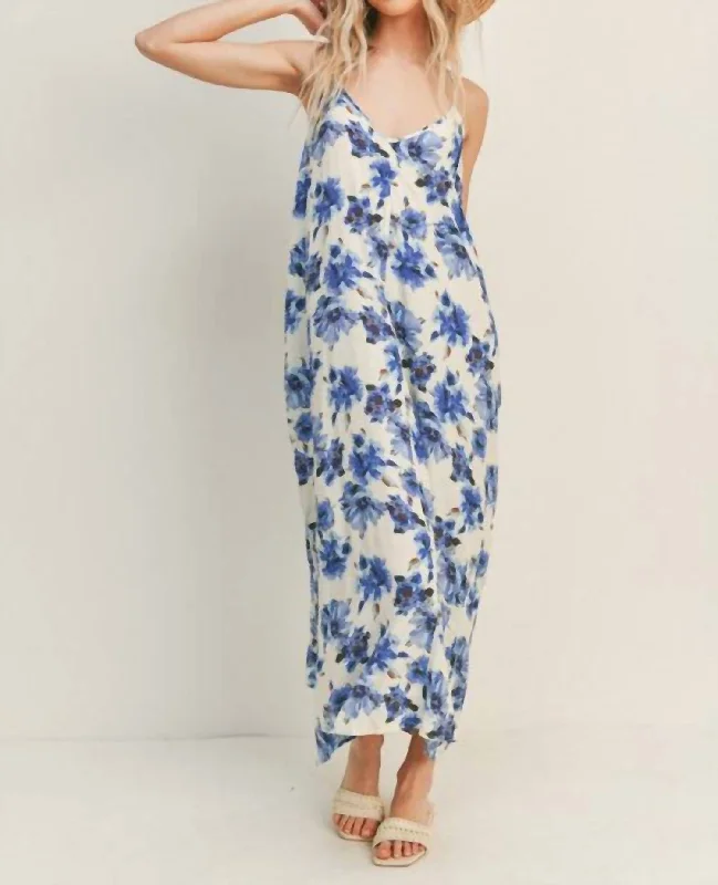 Sale For Women Arabella Floral Maxi Dress In Cobalt
