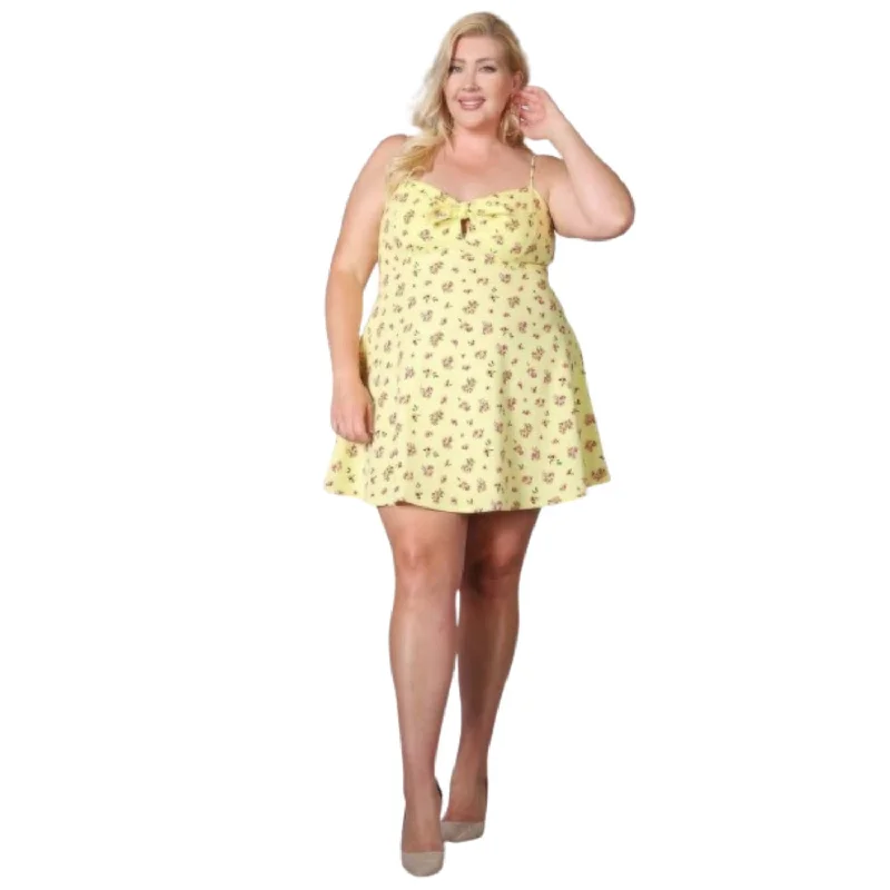 Women's Comfy Loungewear Outfit Plus Size Floral Fit And Flare Dress