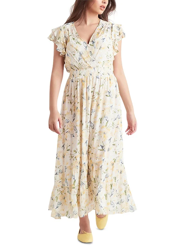 Women's Clothes For Work Womens Surplice Long Maxi Dress
