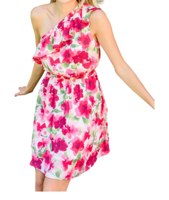 Women's Clothing Boutique This And That Dress In Floral Red