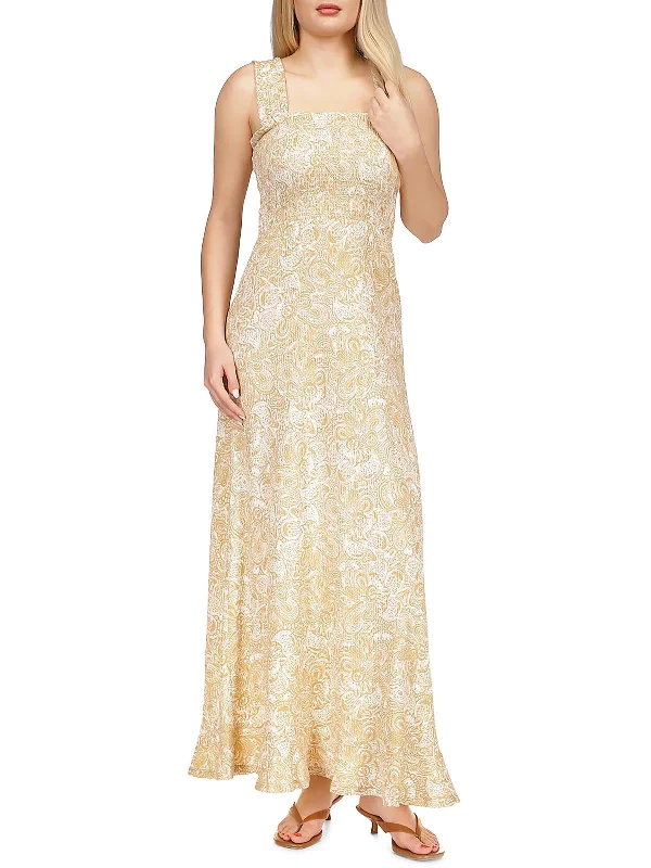 Workwear Fashion for Women Womens Paisley Polyester Maxi Dress
