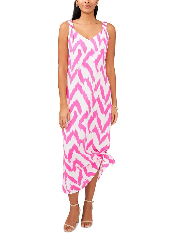 Modern Casual Clothing Womens Woven Printed Maxi Dress