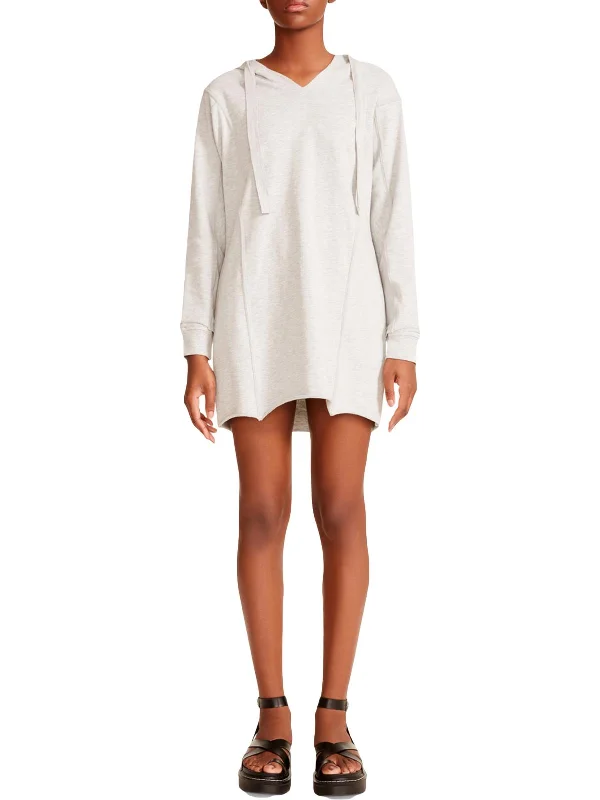 Casual Chic Juniors Womens Hoodie Mini Sweatshirt Dress