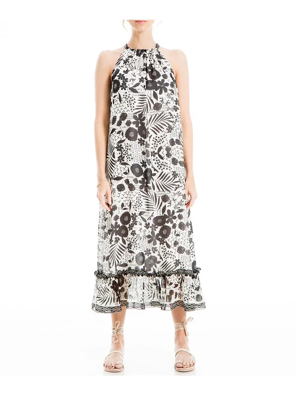 Boutique Dress Online Womens Floral Halter Maxi Dress