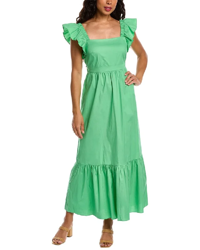 Versatile Women's Fashion London Times Square Neck Maxi Dress