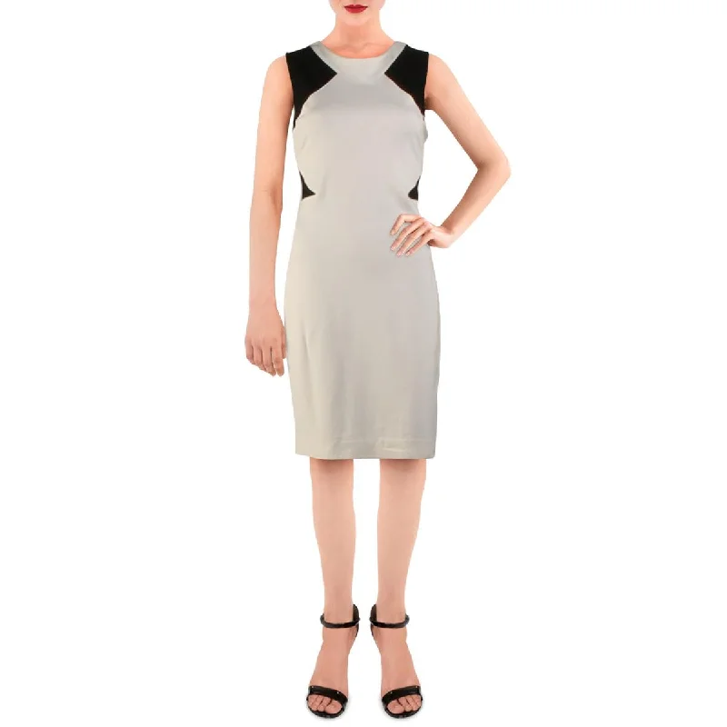 Clothes For Woman Womens Colorblock Sleeveless Sheath Dress