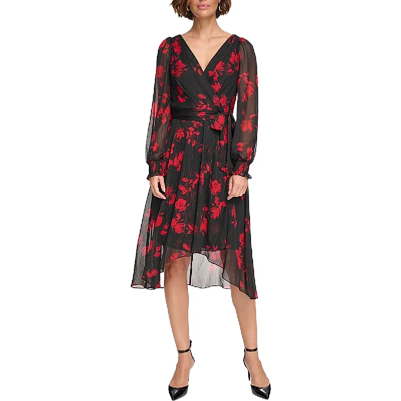 Trendy Outfits For Girls Womens Chiffon Floral Fit & Flare Dress