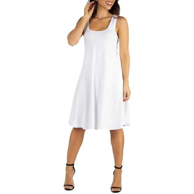 Casual Chic Plus Womens Knee Length Sleeveless Fit & Flare Dress