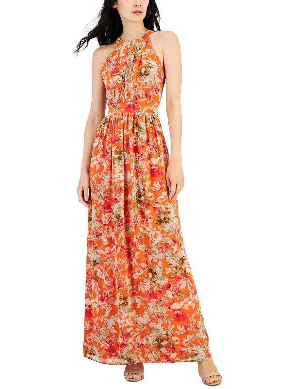 Women's Evening Garments Womens Chiffon Maxi Halter Dress