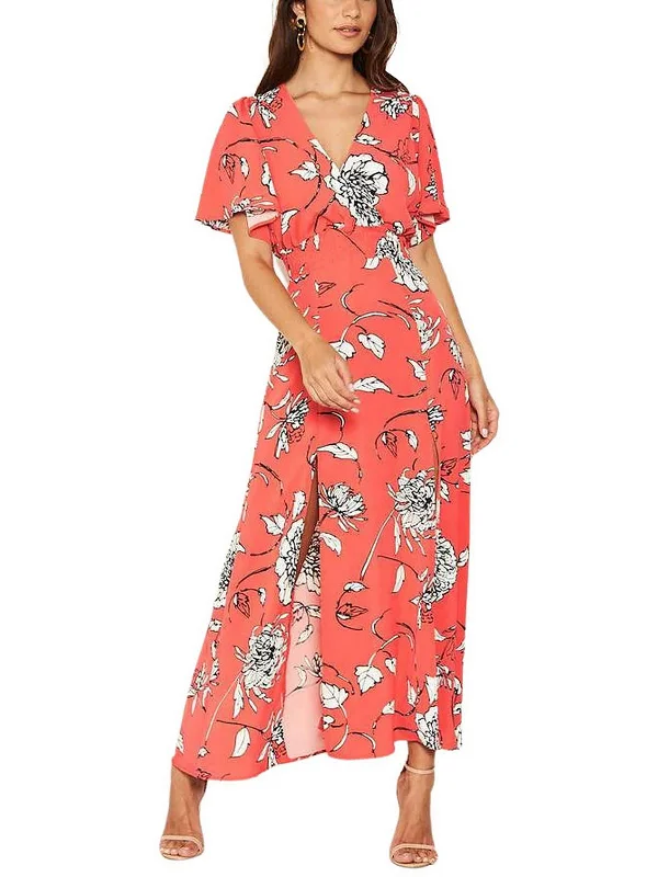 Chic Outfits Womens Floral Print Long Maxi Dress