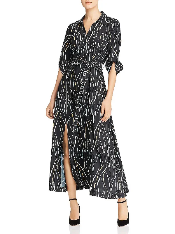 Sustainable Fashion Clothing For Women Womens Printed Slit Maxi Dress