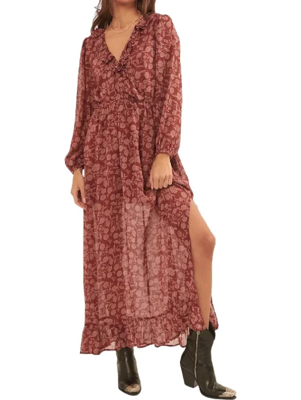 Minimalist Women's Fashion Clothing Elle Maxi Dress In Rosewood