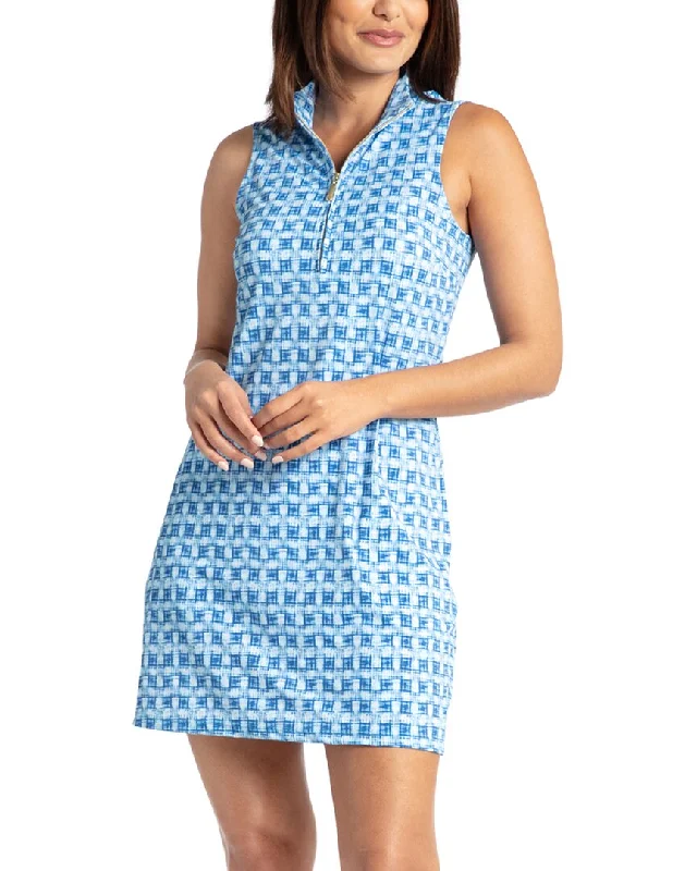 Contemporary Women's Clothing Cabana Life Sleeveless Performance Zip Dress
