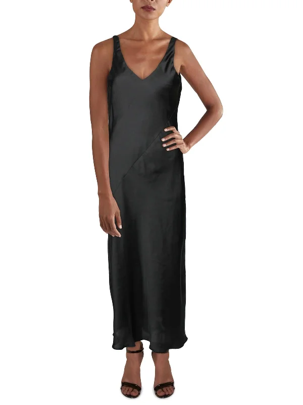 Comfortable Women's Clothes Rylie Lou Lou Womens Satin Sleeveless Slip Dress