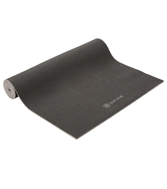 Gaiam 2-Color Yoga Mat 68" 5mm Granite Storm