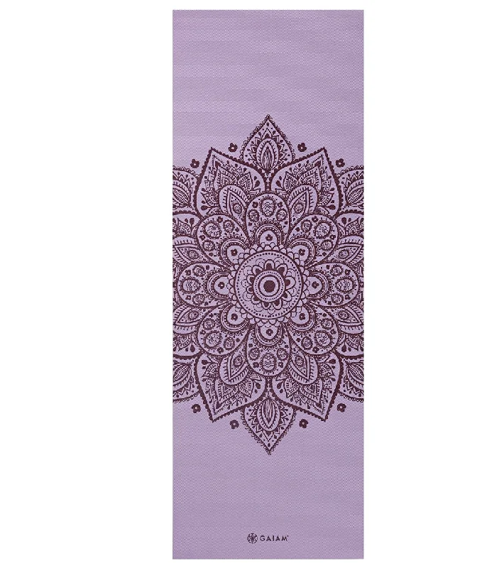 Gaiam 5mm Printed Yoga Mat Lilac Sundial