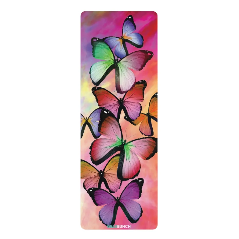 Flexible Fashion For Every Pose At Special Prices GearBunch Colorful Butterflies Yoga Mat Flexible Fashion For Every Pose At Special Prices GearBunch Colorful Butterflies Yoga Mat