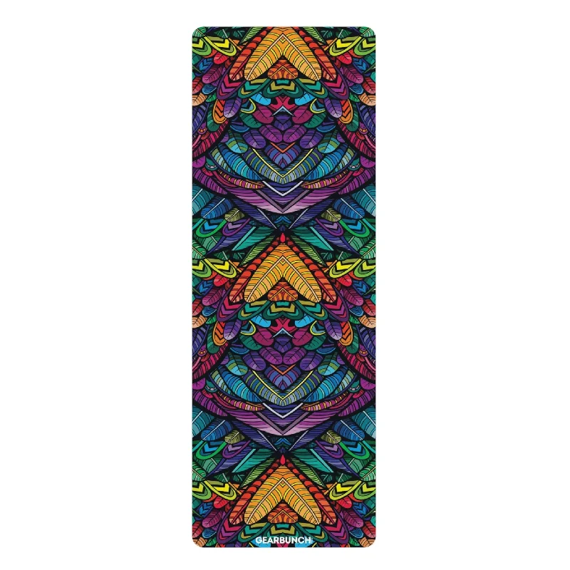 Designed For Movement, Priced For Savings GearBunch Colorful Feathers Yoga Mat