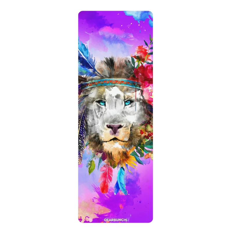 Breathe Easy With Yoga Gear On Sale GearBunch Watercolor Colorful Lion Yoga Mat