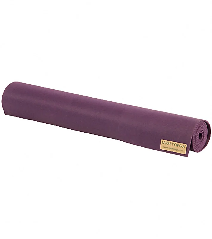 Jade Yoga Travel Long Natural Rubber Yoga Mat 74" 3mm Purple