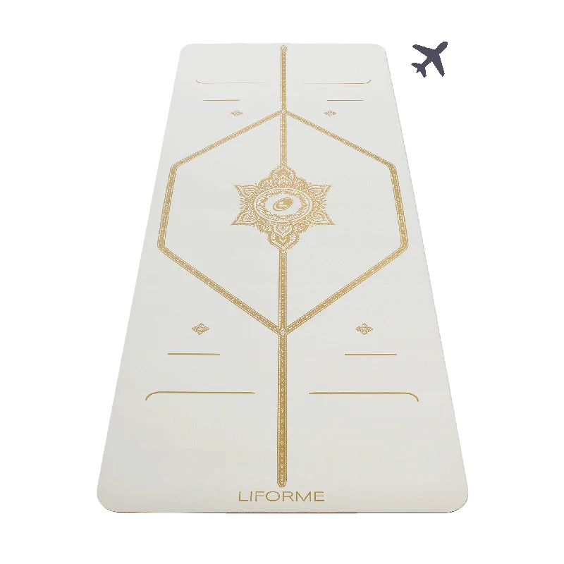 Support Your Flow With Discounted Yoga Equipment Liforme White Magic Travel Yoga Mat Support Your Flow With Discounted Yoga Equipment Liforme White Magic Travel Yoga Mat