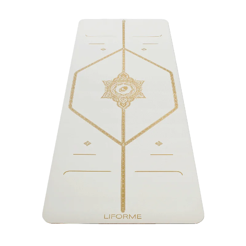Affordable Comfort With Our Yoga Gear Discounts Liforme White Magic Yoga Mat