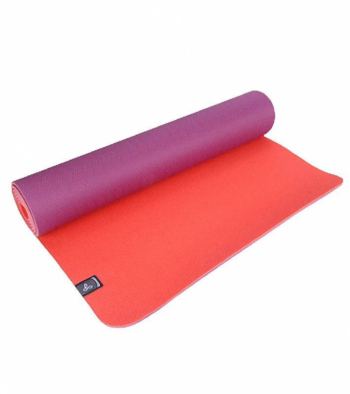 prAna E.C.O. Yoga Mat 72" 5mm Berry Neon Orange