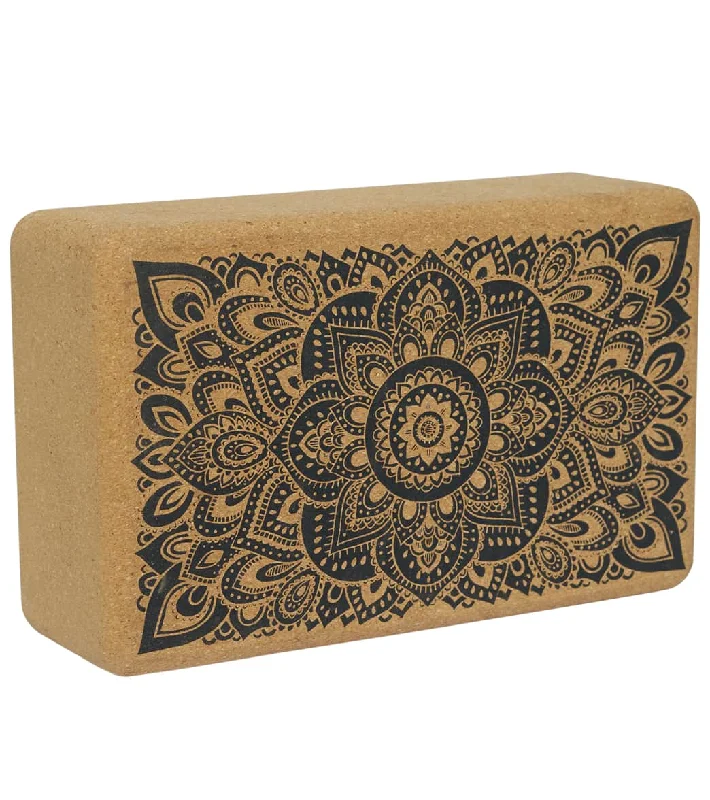 Yoga Design Lab Mandala Cork Yoga Block 3 Inch