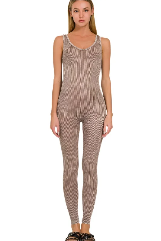 Find Balance In Stylish And Affordable Yoga Wear Zenana Stone Washed Ribbed Seamless Sport Jumpsuit NPW-6369 Mocha Find Balance In Stylish And Affordable Yoga Wear Zenana Stone Washed Ribbed Seamless Sport Jumpsuit NPW-6369 Mocha