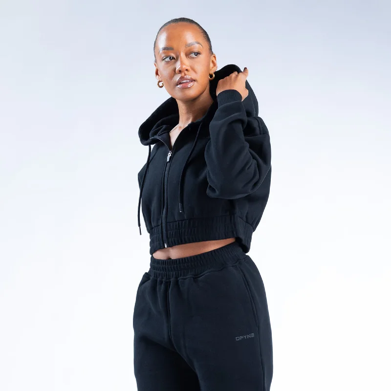 Breathe Easy In Comfortable Yoga Outfits Revive Heavy Weight Crop Zippy