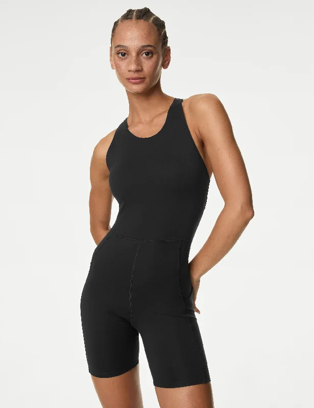 The Best Styles At The Best Prices Go Balance Fitted Short All in One - Black