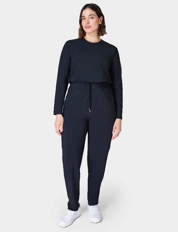 Trendy Yoga Outfits At Budget-Friendly Prices Explorer Long Sleeve Jumpsuit - Black Trendy Yoga Outfits At Budget-Friendly Prices Explorer Long Sleeve Jumpsuit - Black