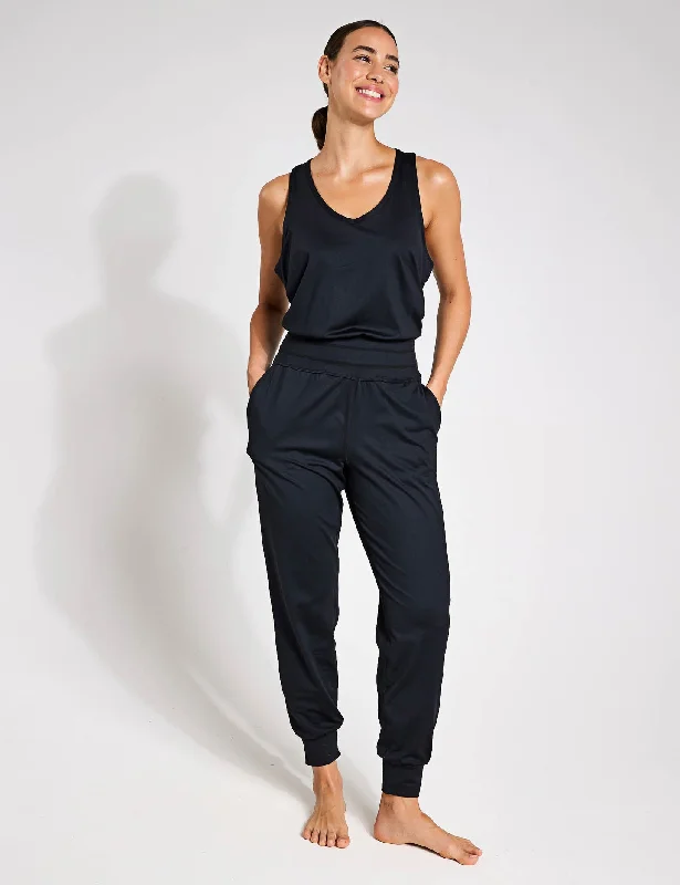 Flex Your Budget With Premium Yoga Clothing Deals Gaia Yoga Jumpsuit - Black
