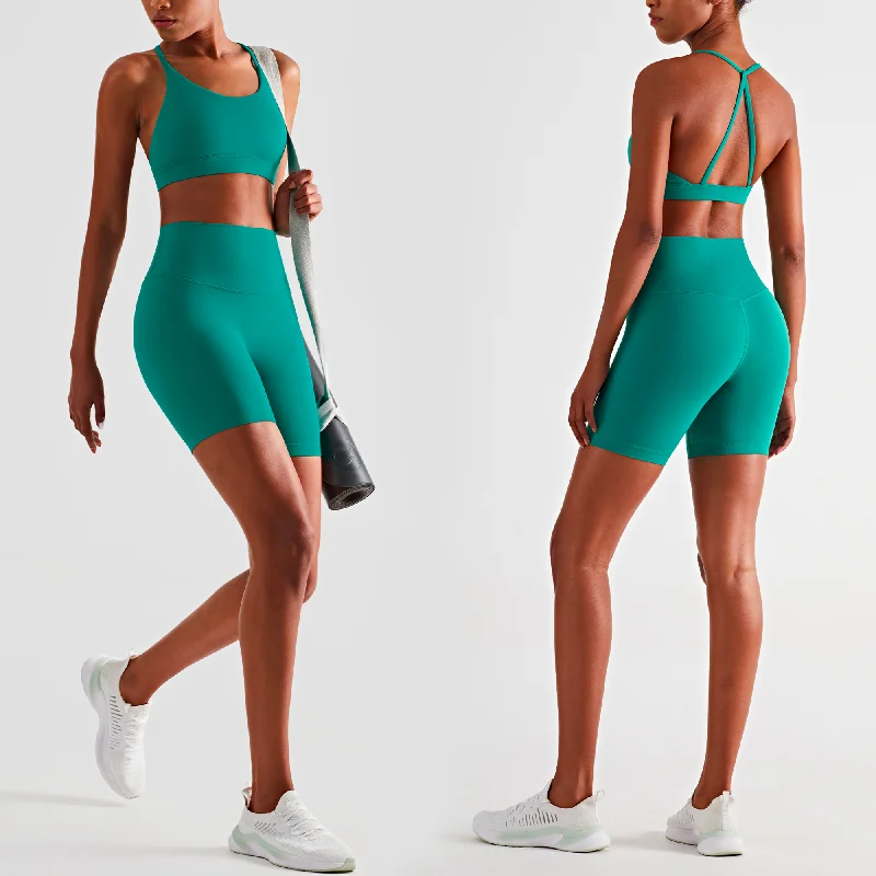 Soft, Stretchy, And Super Affordable Yoga Wear Yoga Bra & Short Set
