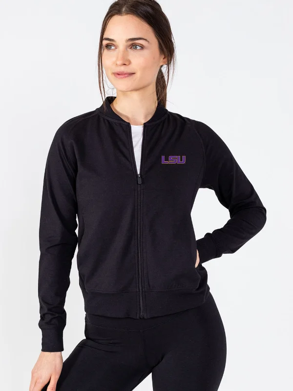 Breathe Easy In Comfortable Yoga Outfits All Day Jacket - LSU