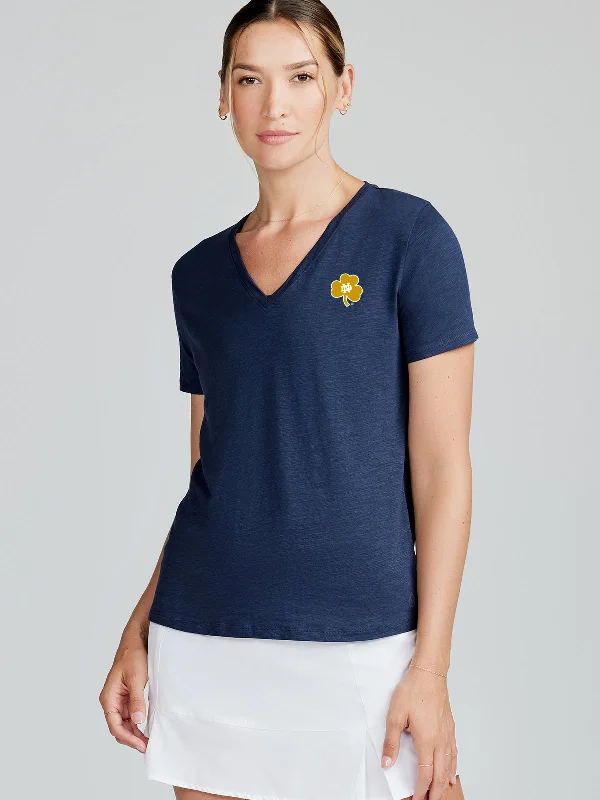 Move Freely With Premium Yoga Clothes At Great Prices All Day V-Neck T-Shirt - Notre Dame Move Freely With Premium Yoga Clothes At Great Prices All Day V-Neck T-Shirt - Notre Dame