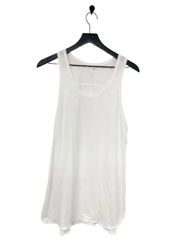 Athletic Tank Top By Lululemon In White, Size: 10