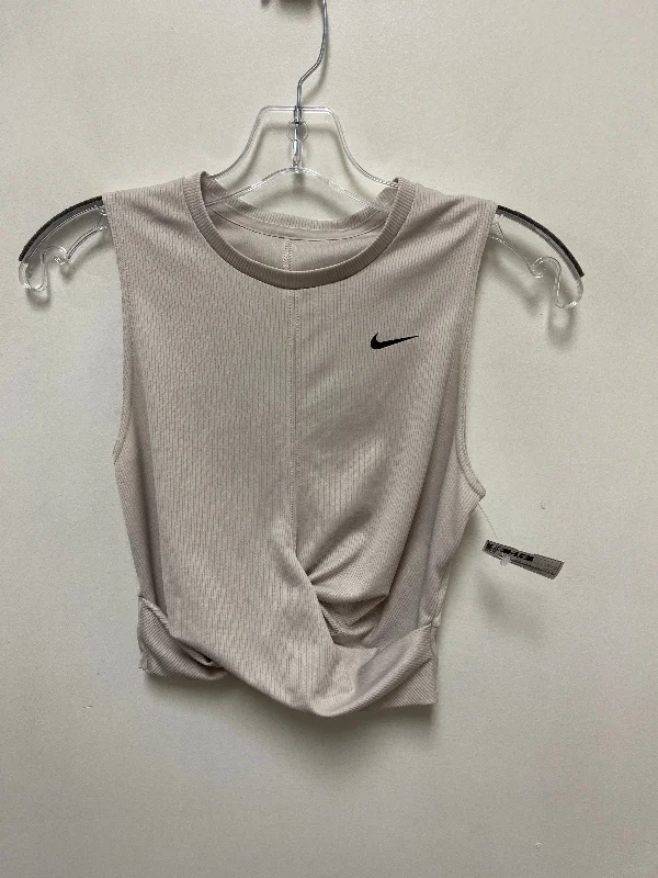 Athletic Tank Top By Nike In Beige, Size: S