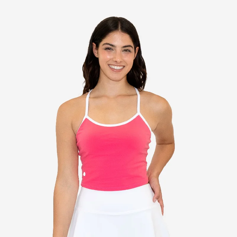 Comfortable, Stylish, And Now More Affordable Sculpt Ava Crop Top - Dragonfruit / White Comfortable, Stylish, And Now More Affordable Sculpt Ava Crop Top - Dragonfruit / White