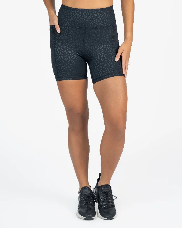 Lux Baseline Shorts (5 in. inseam) - Black Leopard