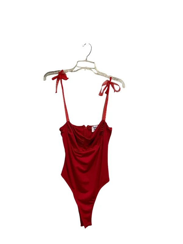 Bodysuit By Clothes Mentor In Red, Size: S