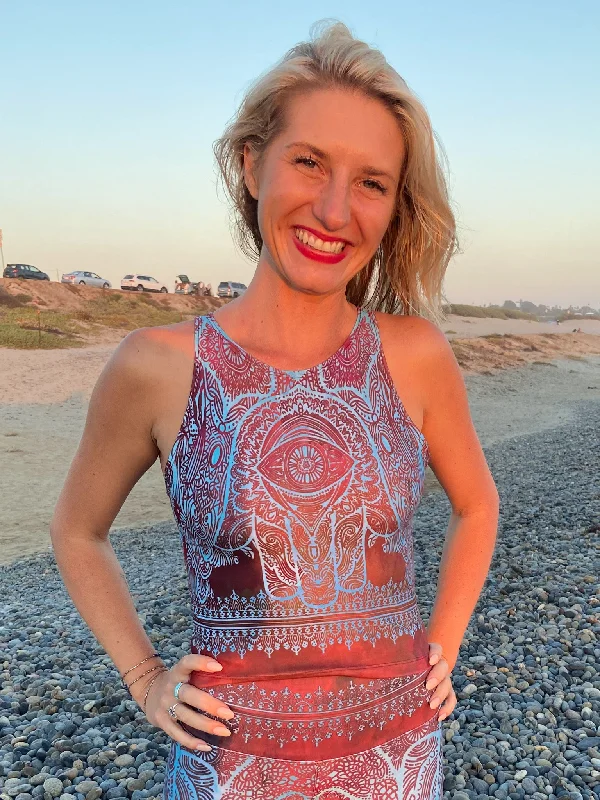 Stretch Your Limits, Not Your Wallet Bollywood Hamsa Fitted Crop Top