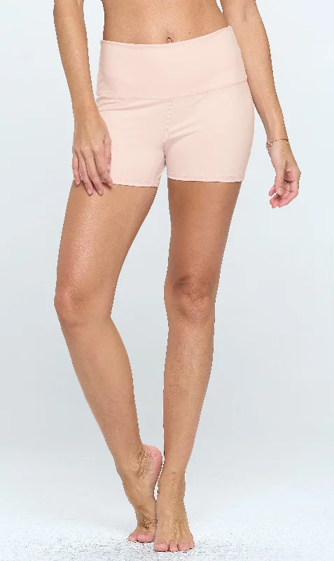 From Warm-Ups To Cooldowns, Shop And Save Emma - Peach - Booty Shorts 3" (High-Waist)