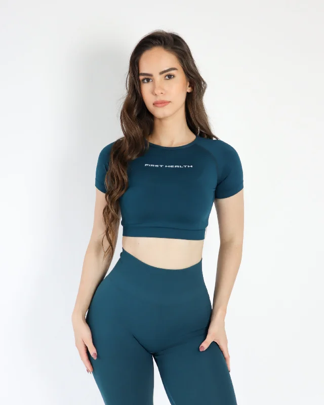 Enhance Cropped Tee - Emerald