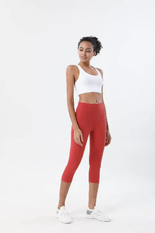 Flexibility Meets Affordability In Our Yoga Wear Sale HIGH WAISTED NUDE 3/4 LEGGINGS